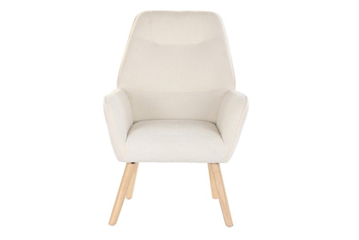 DKD Home Decor Butaca Scandi Crema Natural 75 x 96 x 65 cm