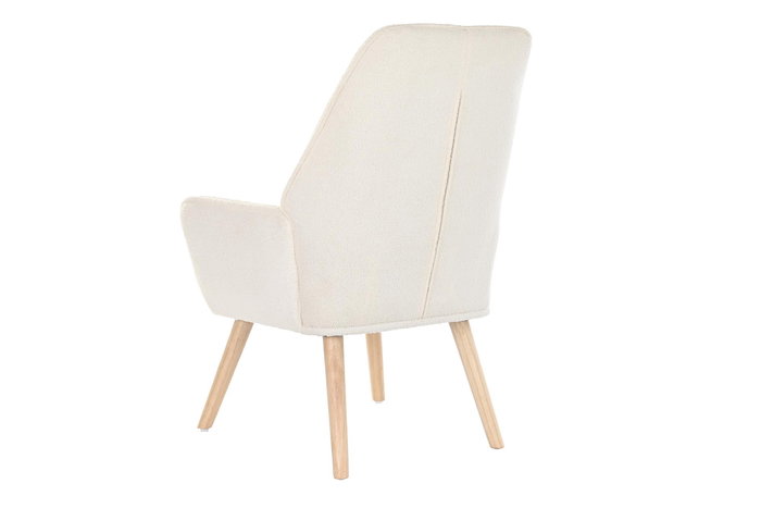 DKD Home Decor Butaca Scandi Crema Natural 75 x 96 x 65 cm