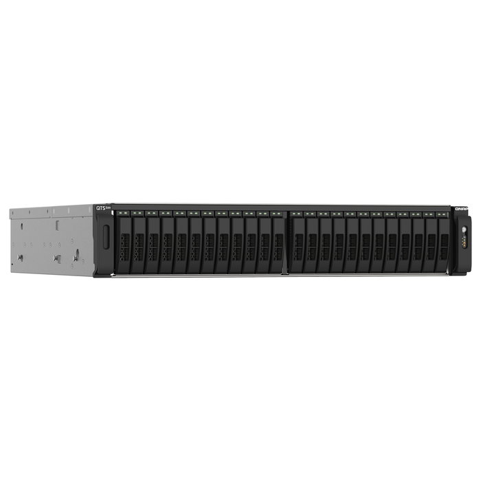 QNAP TS-h2490FU-7232P-64G NAS 24-Bay all-flash con procesador AMD EPYC 7232P, NVMe Gen3x4, 64GB RAM, 2x2.5GbE y 2x25GbE SFP28