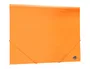 Liderpapel Carpeta Tres Solapas Polipropileno DIN A4 Cierre Gomas Naranja Opaco