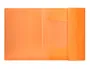 Liderpapel Carpeta Tres Solapas Polipropileno DIN A4 Cierre Gomas Naranja Opaco
