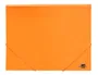 Liderpapel Carpeta Tres Solapas Polipropileno DIN A4 Cierre Gomas Naranja Opaco