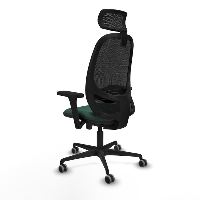 PIQUERAS Y CRESPO Silla de oficina Cilanco con mecanismo Sincro, Verde botella y Negro