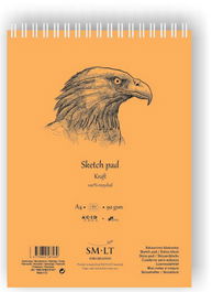 Bloc Para Bocetos Smiltainis Con Espiral Din A4 60 Hojas Color Crema 90 Gr.