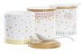 DKD Home Decor Azucarero Vichy Sweet Surtido de 3 Colores