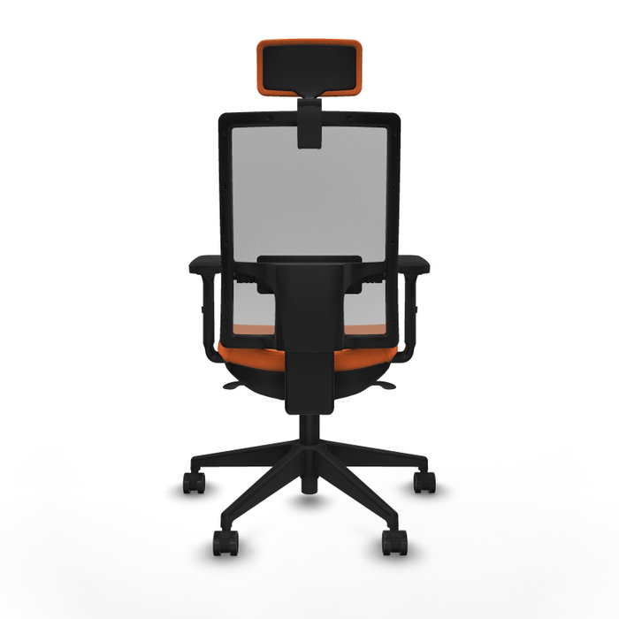 PIQUERAS Y CRESPO Silla de oficina Horna con mecanismo Sincro, Tela Naranja y Malla Gris PIQUERAS Y CRESPO Silla de oficina Horna con mecanismo Sincro, Tela Naranja y Malla Gris