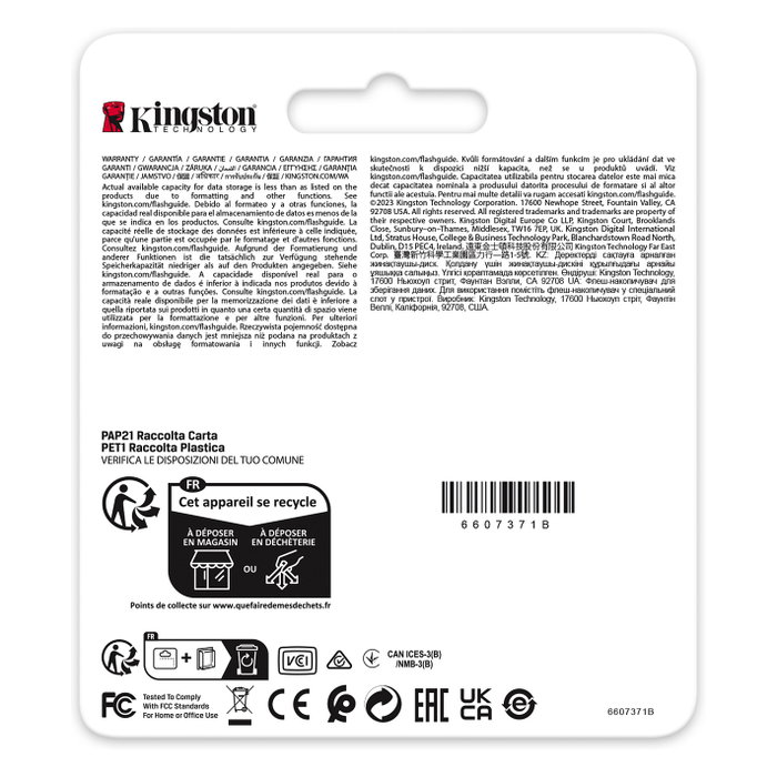 Kingston Tarjeta HC Industrial 8GB SDXC Clase 10 UHS-I -40C to 85C para Alto Rendimiento Kingston Tarjeta HC Industrial 8GB SDXC Clase 10 UHS-I -40C to 85C para Alto Rendimiento
