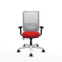PIQUERAS Y CRESPO Silla de Oficina Zulema con Mecanismo Sincro/Traslack Rojo y Blanco