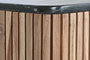 DKD Home Decor Mesa Centro Moderno Negro Natural Acacio Marmol 115 x 65 x 45 cm