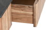DKD Home Decor Mesa Centro Moderno Negro Natural Acacio Marmol 115 x 65 x 45 cm