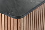 DKD Home Decor Mesa Centro Moderno Negro Natural Acacio Marmol 115 x 65 x 45 cm