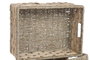 DKD Home Decor Set de 4 Cestas de Almacenamiento de Jacinto de Agua y Seagrass, Natural
