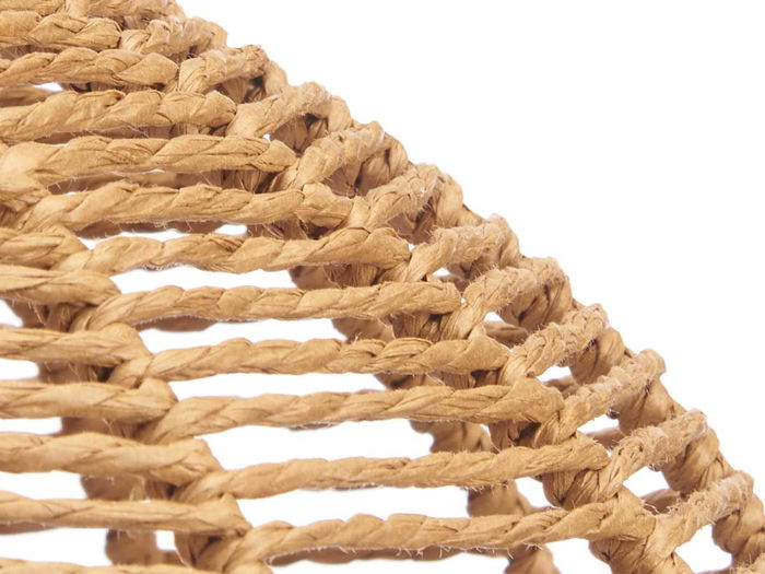 Giftdecor Lámpara de Techo Esfera Cuerda, Negro/Marrón, 28x29.5x28 cm, Metal/Papel/Plástico, 40W E27 (No Incluida) (Set de 4)