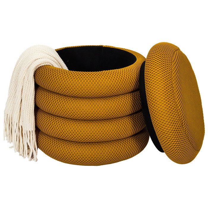 Home Deco Factory Puf Almacenaje Atom Mostaza d.37 cm h.42 cm Home Deco Factory Puf Almacenaje Atom Mostaza d.37 cm h.42 cm