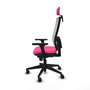 PIQUERAS Y CRESPO Silla de oficina Horna Rosa y Blanco