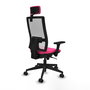 PIQUERAS Y CRESPO Silla de oficina Horna Rosa y Blanco