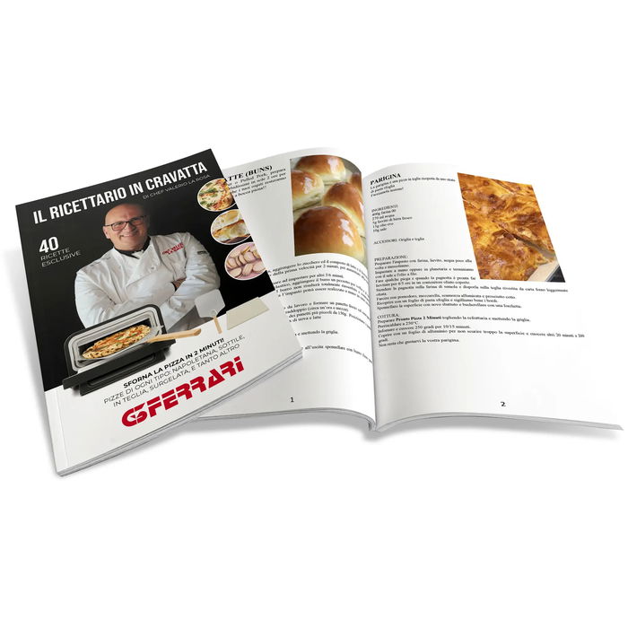 G3 Ferrari G10204 Horno para Pizza Pro 2 Minuti, Acero Inoxidable/Negro, hasta 1850W, para Pizzas de 32cm