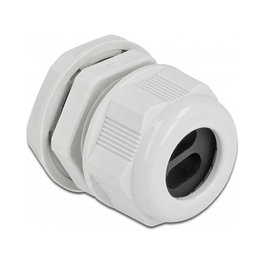 DeLOCK Prensaestopas PG21 para cable plano con dos entradas, Gris, 2 piezas