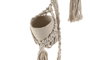 DKD Home Decor Macetero Algodón Madera Macrame Crudo