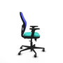 PIQUERAS Y CRESPO Silla de oficina Jorquera con mecanismo Sincro/Traslack, Turquesa y Azul