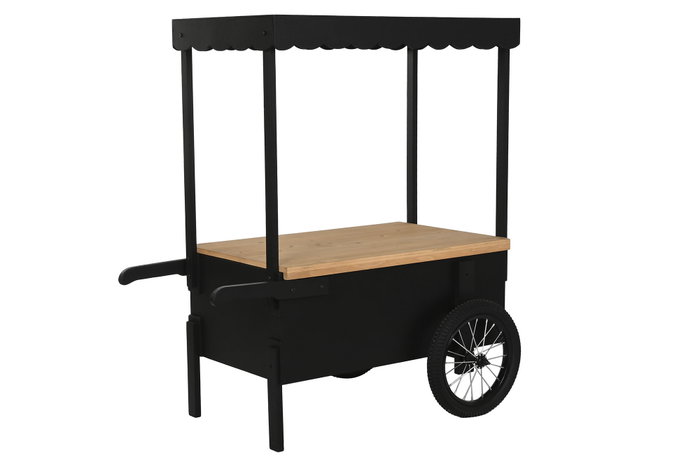 Carro de Jardín Home ESPRIT Negro Natural 106,5 x 51 x 114,5 cm