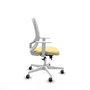 PIQUERAS Y CRESPO Silla de oficina Cilanco con mecanismo Sincro/Traslack, Crema y Blanco