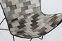 DKD Home Decor Silla Metal Piel Mariposa Blanca