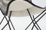 DKD Home Decor Silla Metal Piel Mariposa Blanca