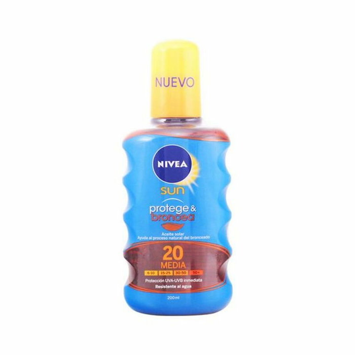 Nivea SUN Aceite Solar Protege y Broncea SPF 20, 200 ml