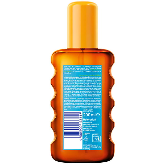 Nivea SUN Aceite Solar Protege y Broncea SPF 20, 200 ml