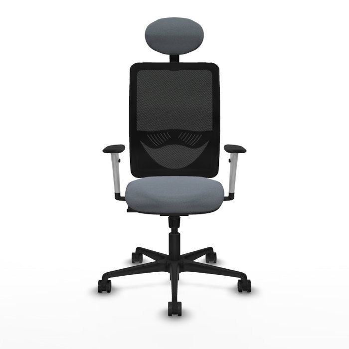 PIQUERAS Y CRESPO Silla de oficina Zulema con mecanismo Sincro, Gris y Negro PIQUERAS Y CRESPO Silla de oficina Zulema con mecanismo Sincro, Gris y Negro