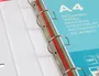 Liderpapel Carpeta con Recambio A4 Cuadro 5 mm 120 Hojas 80 g Forrada 4 Anillas 40 mm Redondas Colores Surtido