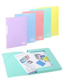 Carpeta De Gomas Y Solapas Carchivo Soft Pp Fº Verde Malva (Set de 5)