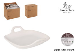 Santa Clara Fuente Rectangular con 2 Asas Colección Gourmet 19x19cm Clara