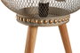 DKD Home Decor Lámpara de Sobremesa Hoja Metal y Madera Dorado y Marrón