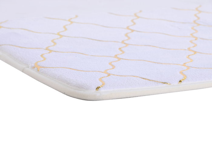 DKD Home Decor Alfombra Geometrical Glam Blanco Dorado 60 x 40 x 1 cm (6 Unidades) DKD Home Decor Alfombra Geometrical Glam Blanco Dorado 60 x 40 x 1 cm (6 Unidades)