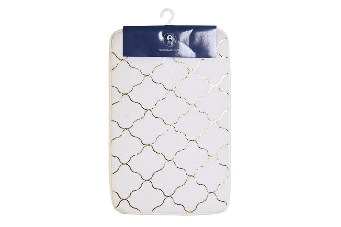 DKD Home Decor Alfombra Geometrical Glam Blanco Dorado 60 x 40 x 1 cm (6 Unidades) DKD Home Decor Alfombra Geometrical Glam Blanco Dorado 60 x 40 x 1 cm (6 Unidades)