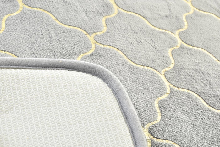 DKD Home Decor Alfombra Geometrical Glam Blanco Dorado 60 x 40 x 1 cm (6 Unidades) DKD Home Decor Alfombra Geometrical Glam Blanco Dorado 60 x 40 x 1 cm (6 Unidades)