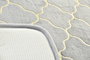 DKD Home Decor Alfombra Geometrical Glam Blanco Dorado 60 x 40 x 1 cm (6 Unidades)
