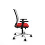 PIQUERAS Y CRESPO Silla de oficina Haches Rojo/Blanco con mecanismo Sincro/Traslack