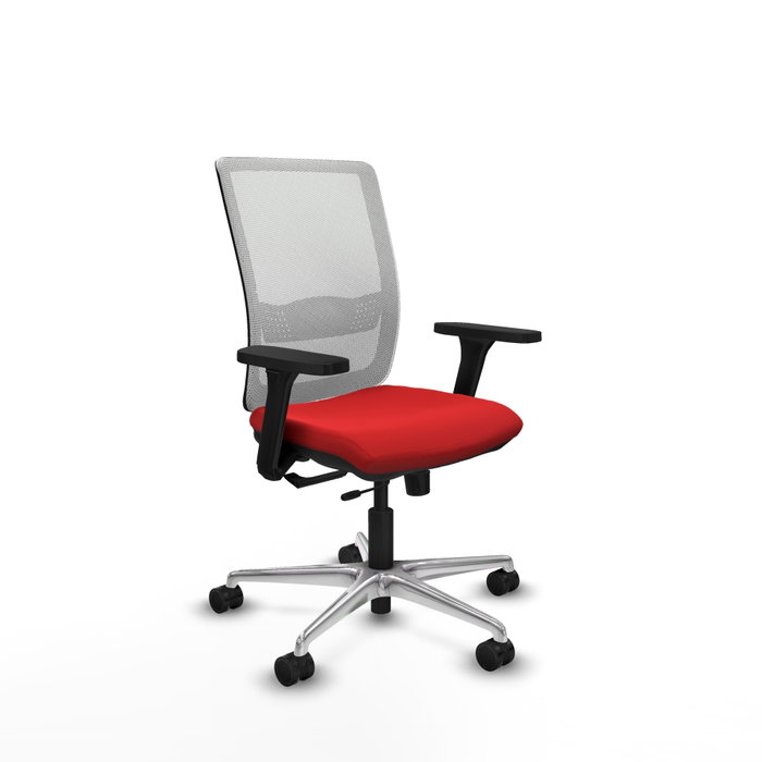 PIQUERAS Y CRESPO Silla de oficina Haches Rojo/Blanco con mecanismo Sincro/Traslack PIQUERAS Y CRESPO Silla de oficina Haches Rojo/Blanco con mecanismo Sincro/Traslack