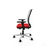 PIQUERAS Y CRESPO Silla de oficina Haches Rojo/Blanco con mecanismo Sincro/Traslack