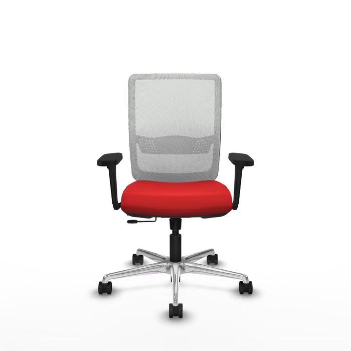 PIQUERAS Y CRESPO Silla de oficina Haches Rojo/Blanco con mecanismo Sincro/Traslack PIQUERAS Y CRESPO Silla de oficina Haches Rojo/Blanco con mecanismo Sincro/Traslack