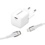 Intenso Kit Cargador GaN W30C con Cable Lightning, 30W, USB-C a Lightning