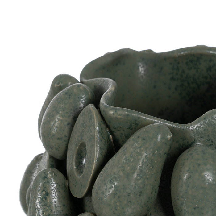 Jarrón Verde Cerámica Decoración 33 X 32,50 X 44 cm