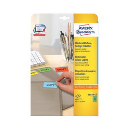 AVERY Zweckform Etiquetas L6033-20, 63,5 x 33,9 mm, Verde