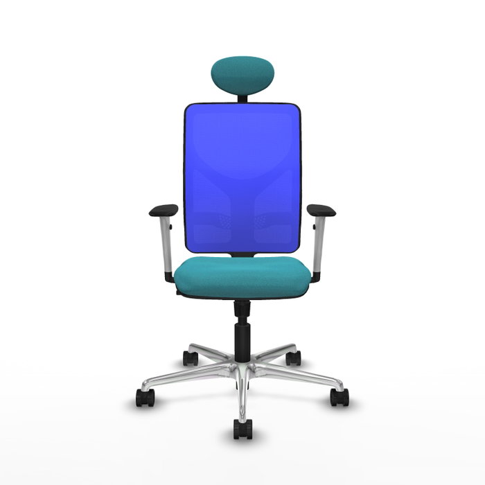 PIQUERAS Y CRESPO Silla de oficina Motilla con mecanismo Sincro, Tela Turquesa y Malla Azul PIQUERAS Y CRESPO Silla de oficina Motilla con mecanismo Sincro, Tela Turquesa y Malla Azul