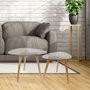 Home Deco Factory - Juego de 2 Mesas Nido de Cristal Templado con Patas de Caucho, Forma Irregular, Mesa Grande 60x45 cm y Pequeña 50x38 cm