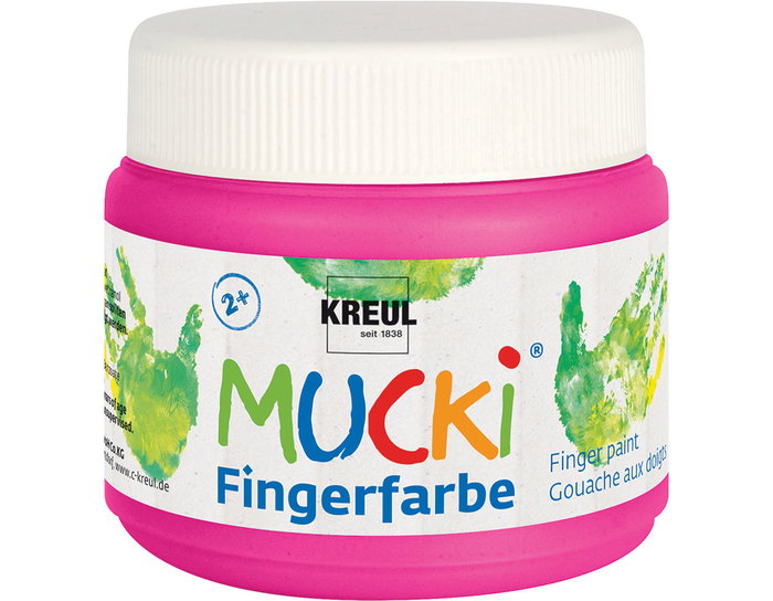 Kreul Pintura de dedos MUCKI rosa 150ml. de 12 colores Kreul Pintura de dedos MUCKI rosa 150ml. de 12 colores