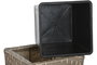 DKD Home Decor Macetero Terraza y Jardín Natural Ratán Sintético PP Set 3 Piezas 40 x 40 x 36 cm